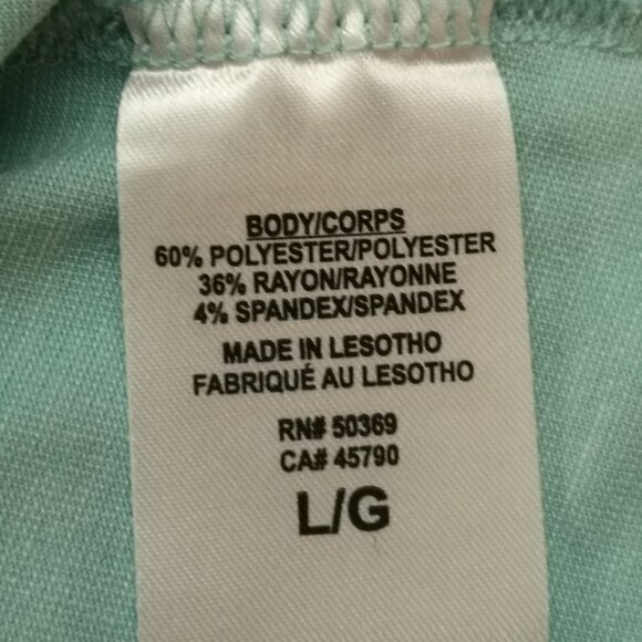 Spalding Ladies Size Large Light Green Short Sleeves V-neck Athletic Top - Picture 4 of 5